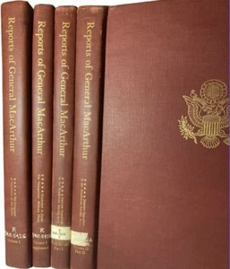 REPORTS OF GENERAL MACARTHUR: Four (4) Volume Set Pacific Japan Buckram Binding - Picture 1 of 4