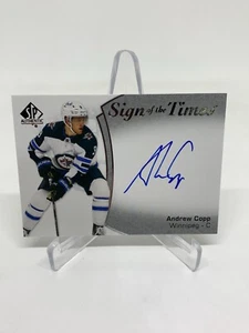 21-22  Andrew Copp SPA  Sign Of The Times Auto #SOTT-CP Winnipeg Jets - Foto 1 di 2