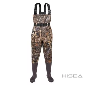 Fishingsir Camo 2-Ply Nylon PVC Waterproof Fishing Chest Waders (US Sz 5M / 7W) - Picture 1 of 10