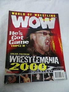 WOW World Of Wrestling Magazine April 2000 Triple H Wrestlemania  - Picture 1 of 8