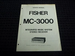 Receptor estéreo de música integrado original Fisher Service Manual MC-3000 de colección - Imagen 1 de 5