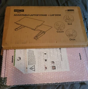 Work EZ Best Adjustable Laptop Tablet Book Stand Uncaged Ergonomic Pink Open Box - Picture 1 of 3