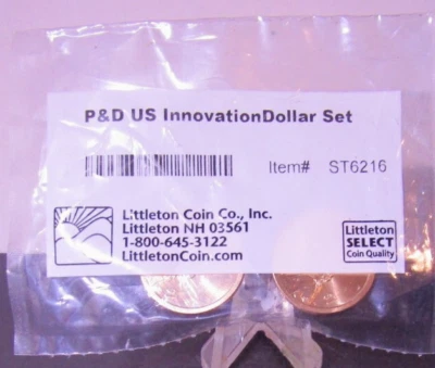 UNCIRCULATED IN LITTLETON PACKET 2018 P&D USA INNOVATION DOLLAR SET(51925) - Image 1 of 4