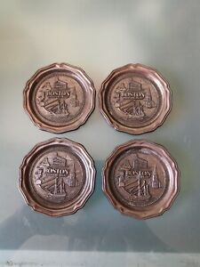 Pewter Plate 4 Dishes Great Moments in American History BOSTON FREEDOM TRAIL✨