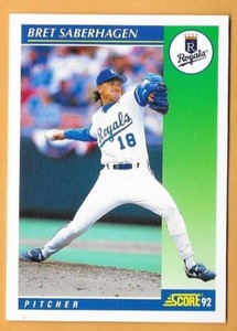 BRET SABERHAGEN KANSAS  CITY ROYALS #6 - SCORE NM-MT 1992