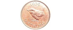 1939 GEORGE V I FARTHING WITH LUSTRE - Picture 1 of 3
