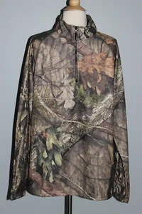 New MOSSY OAK Break-Up Country Men's MEDIUM Quarter Zip Shirt Camo Top Zip-Up - Picture 1 of 3