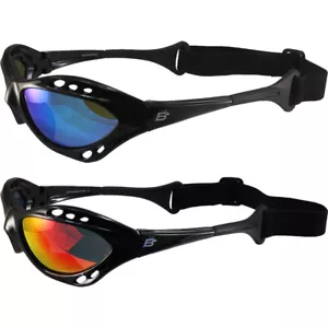 2 Paar Birdz Seahawk Sport Sonnenbrillen schwarzes Gestell blaue + rote Gläser - Bild 1 von 9