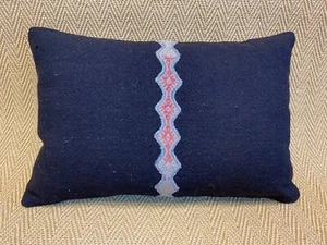 16x24 navy blue handmade vintage kilim pillow cover home decor sofa pillow - Picture 1 of 3