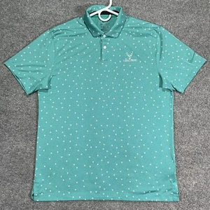 Nike Dri-Fit Vapor Golf Polo Shirt Mens M Medium Green Floral CI9784 Geometric - Picture 1 of 10