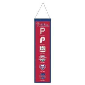 Philadelphia Phillies MLB Heritage Banner Embroidered Wool 8" X 32" - Picture 1 of 1