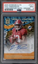 2020 Donruss Elite Turn of the Century Auto Orange Tua Tagovailoa /25 PSA 9