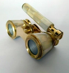 Opera Binoculars Vintage Brass Pearl Handle Binoculars Telescope Gift - Picture 1 of 7