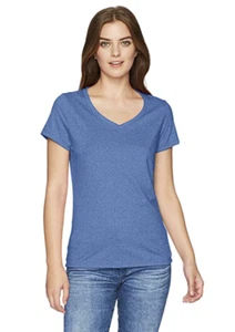 Hanes Women's X-Temp Short Sleeve V-Neck Tee with FreshIQ Royal Heather Medium - Bild 1 von 4