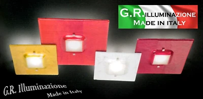 PLAFONIERA MODERNA A LED 4 LUCI Ø96x50 LAMPADA DA SOFFITTO IN VETRO CUCINA Daria - Immagine 1 di 4