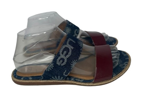 Sandali Ugg Australia donna Amalia denim logo doppia fascia slide taglia 7