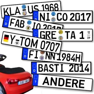 Nummernschild Kennzeichen Aufkleber Rutscher Bobby Go Kett Tretauto Kart Car