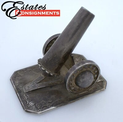 Portapenne cannone argento sterling - Immagine 1 di 4