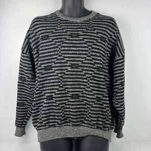 Vintage Alinari Knitted Sweater Womens XL Black/White 66/68 - Picture 1 of 4