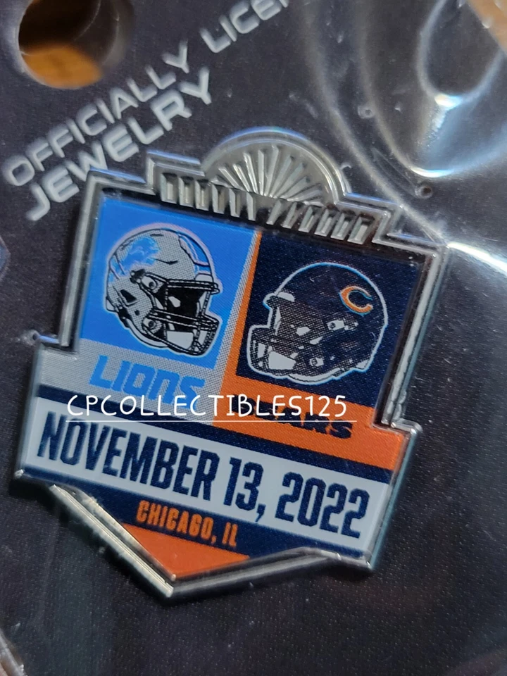 Chicago Bears VS Detroit Lions Game day Pin 11/13/2022 NEW Soldier Field - Image 1 of 1