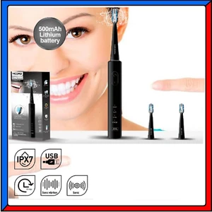 Spazzolino Elettrico con Batteria Ricaricabile USB Sonico per Igiene Denti Nero - Foto 1 di 2