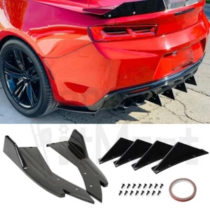 For Chevrolet Chevy Camaro SS LS LT Rear Bumper Diffuser Lip Splitter Fins - Foto 1 di 11