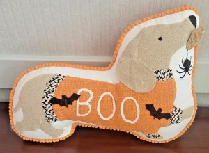 Decorative Pillow Hallow's Eve Dachshund Boo 11 x 19" - Picture 1 of 9