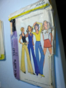 Pantaloni e top McCall's modello 3347 retrò vintage taglia 9/10 - Foto 1 di 1