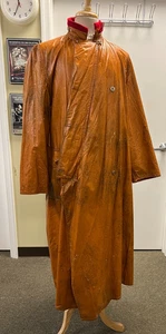 Tolles Western, Cowboy senfgelbes Wachstuch 1880er Jahre "Fisch" Knauf Slicker - Bild 1 von 24