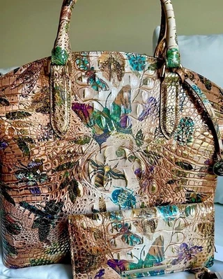 Brahmin Large Duxbury Hill Garden Bag & Ady Wallet Amazing Eye Butterflies NWT - Image 1 of 4