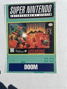 SNES Doom VIDPRO Card Toys R Us Display Card Promo - Picture 1 of 2