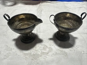 Vintage Sterling Silber Zuckerdose und Milchkännchen  - Bild 1 von 17