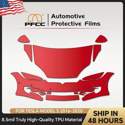 Tesla Model S 2016-2020 Precut Paint Protection Film Clear Bra PPF TPU - Image 1 of 4