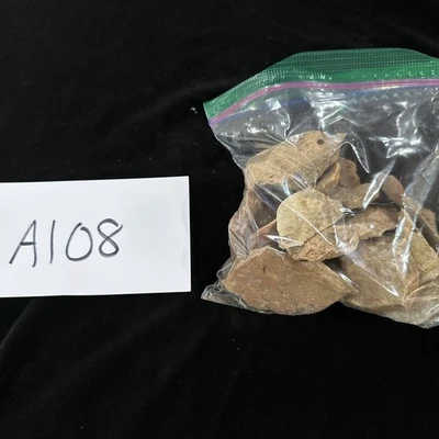 Artefactos nativos americanos cincelados Chert y artefactos rotos Lake Blackshear A108 Foto 1 de 4