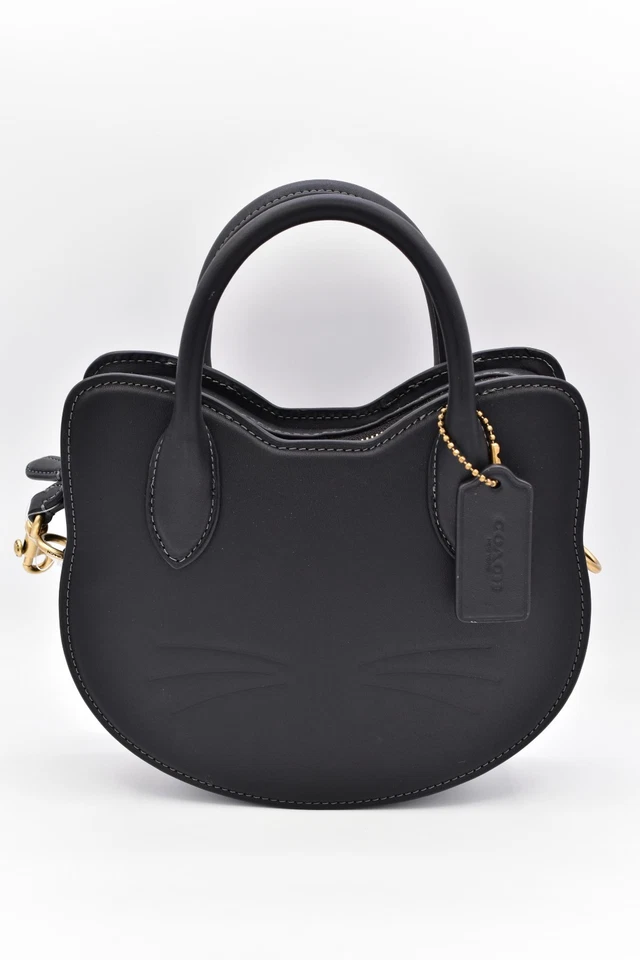 Coach CW615 Crossbody Bag Black Cat Leather Glovetanned 2025 Halloween ORGPKG