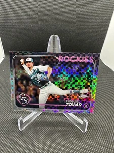 2024 Topps Chrome #105 Ezequiel Tovar X-Fractor - Picture 1 of 2