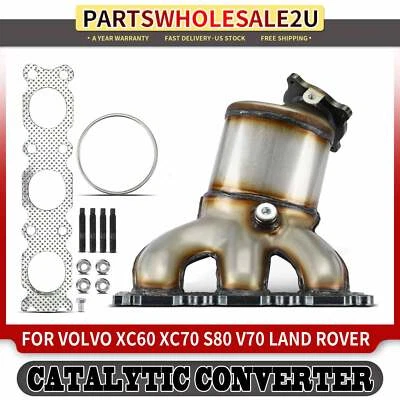 Right Side Catalytic Converter for Land Rover LR2 2008-2012 L6 3.2L Volvo V70 - Image 1 of 4