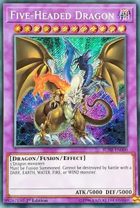 Dragón de Cinco Cabezas BLHR-EN00 Secreto ** Raro X 1 COMO NUEVO 1er YuGiOh Inglés - Imagen 1 de 1