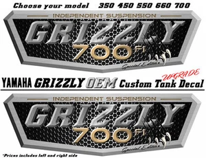 Yamaha Grizzly OEM ATV Tank Decal Graphic Sticker Kit 350 450 550 660 700 4x4 - Picture 1 of 13