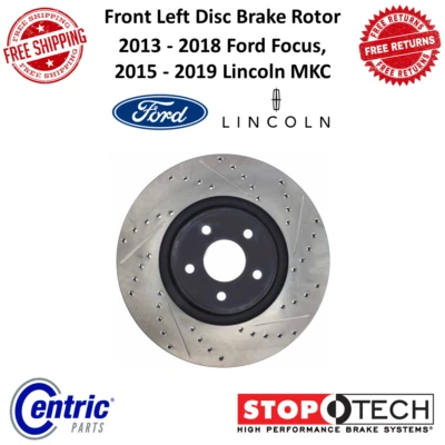 StopTech Sport Cross-Drilled 前左制动转子适用于 15-19 Focus Lincoln MKC — 第 1/4 张图片