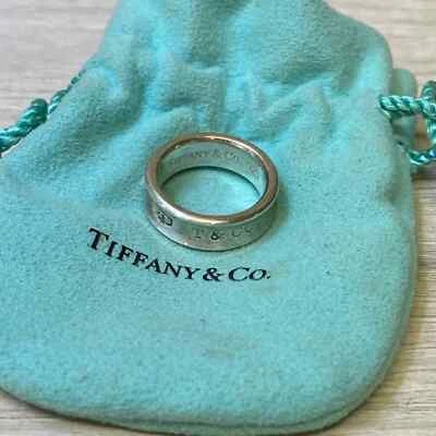 💎Tiffany & Co 1837 凹面戒指纯银 1997 年复古尺寸 6.5 — 第 1/4 张图片