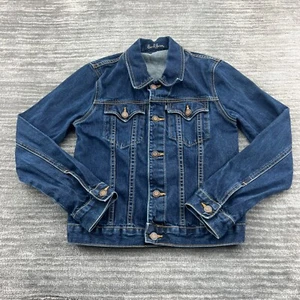 Earl Jean Jacket Size S Youth Girls Button Pockets Blue Denim - Picture 1 of 7