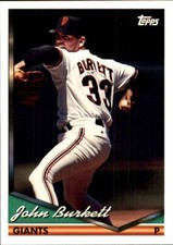 1994 Topps SPANISH BILINGUAL #213 John Burkett SAN FRANCISCO GIANTS