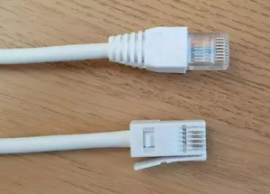 BT STECKER TELEFON STECKER STECKER 431a auf RJ45 0,5M KABEL LEAD CAT5E PATCHPANEL - Bild 1 von 3