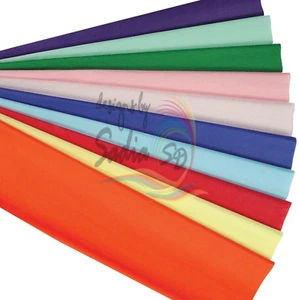 Fogli di carta velina 50 cm x 75 cm alta qualità senza acidi colori assortiti - Foto 1 di 1