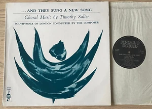 APOLLO SOUND AS 1005 TIMOTHY SALTER AND THEY SUNG A NEW SONG LP 1969 EX+ CHORAL - Picture 1 of 3