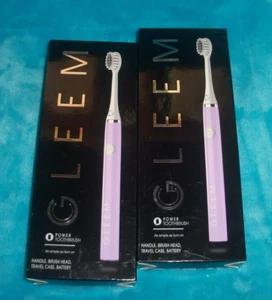 2PK GLEEM Battery Powered Toothbrush W/ Travel Case & Battery- PINK- SOFT - Picture 1 of 9