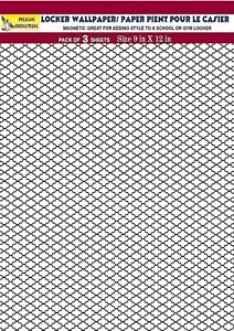 School Magnetic Locker Wallpaper Made in USA - Black & White - v32c - Picture 1 of 1