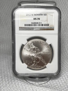 2012 W Infantry S $1 Modern Commemorative Dollar NGC MS70 - Picture 1 of 5