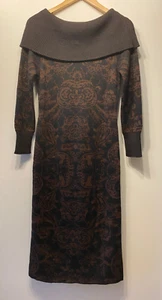 Peruvian Connection Strick Kleid Carmen feminin Baby Alpaka Wolle black brown S - Bild 1 von 8